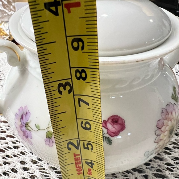 Vintage Thomas Bavaria Sugar Bowl with rose design - Picture 11 of 14